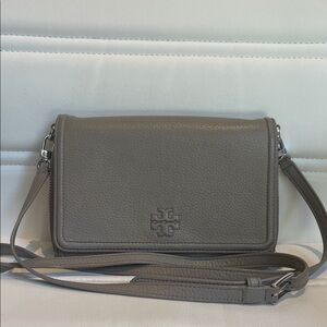 Tory Burch Gray Leather Crossbody Bag